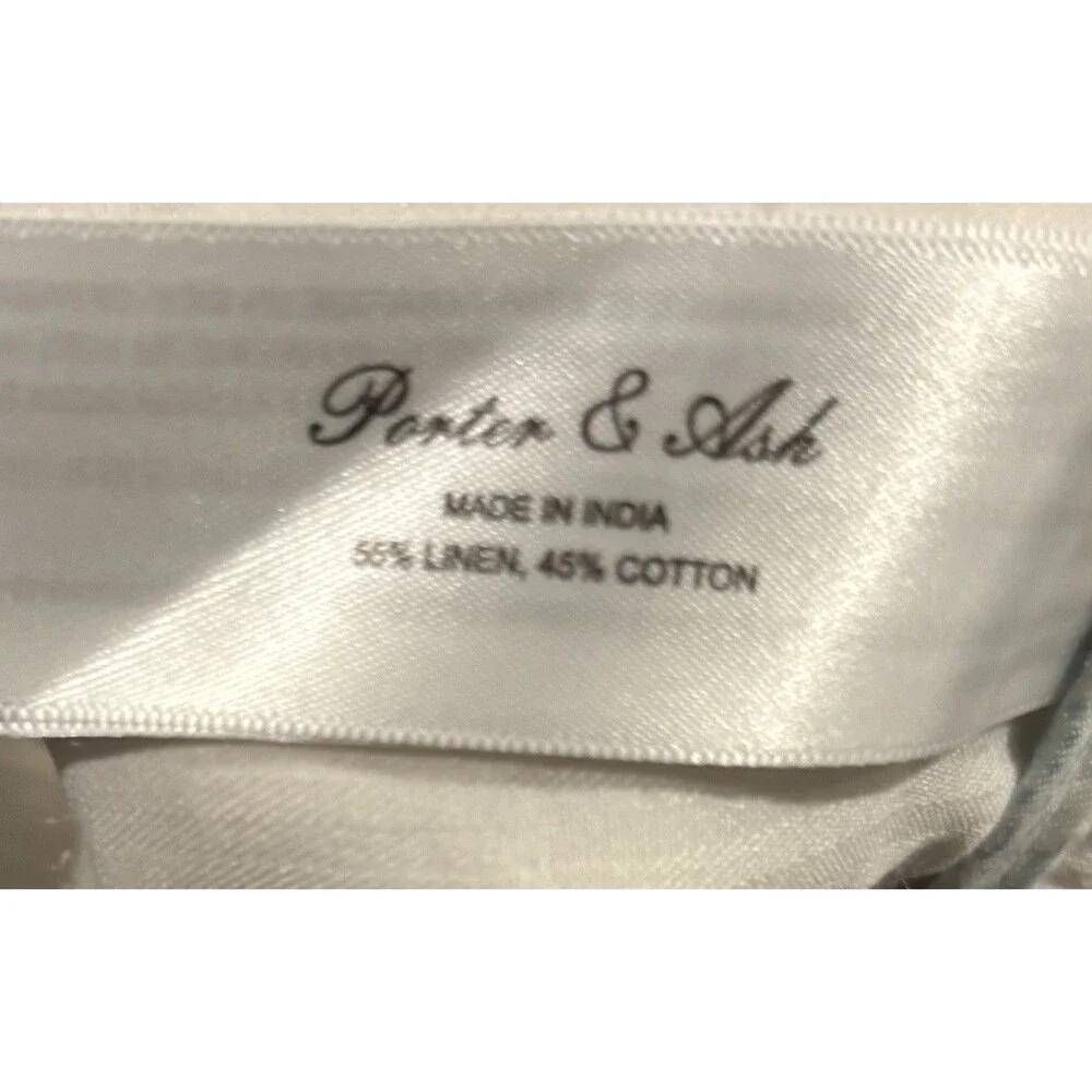 Porter & Ash Linen Blend Pants White Straight Fit Textured Men’s 32x29 NWT